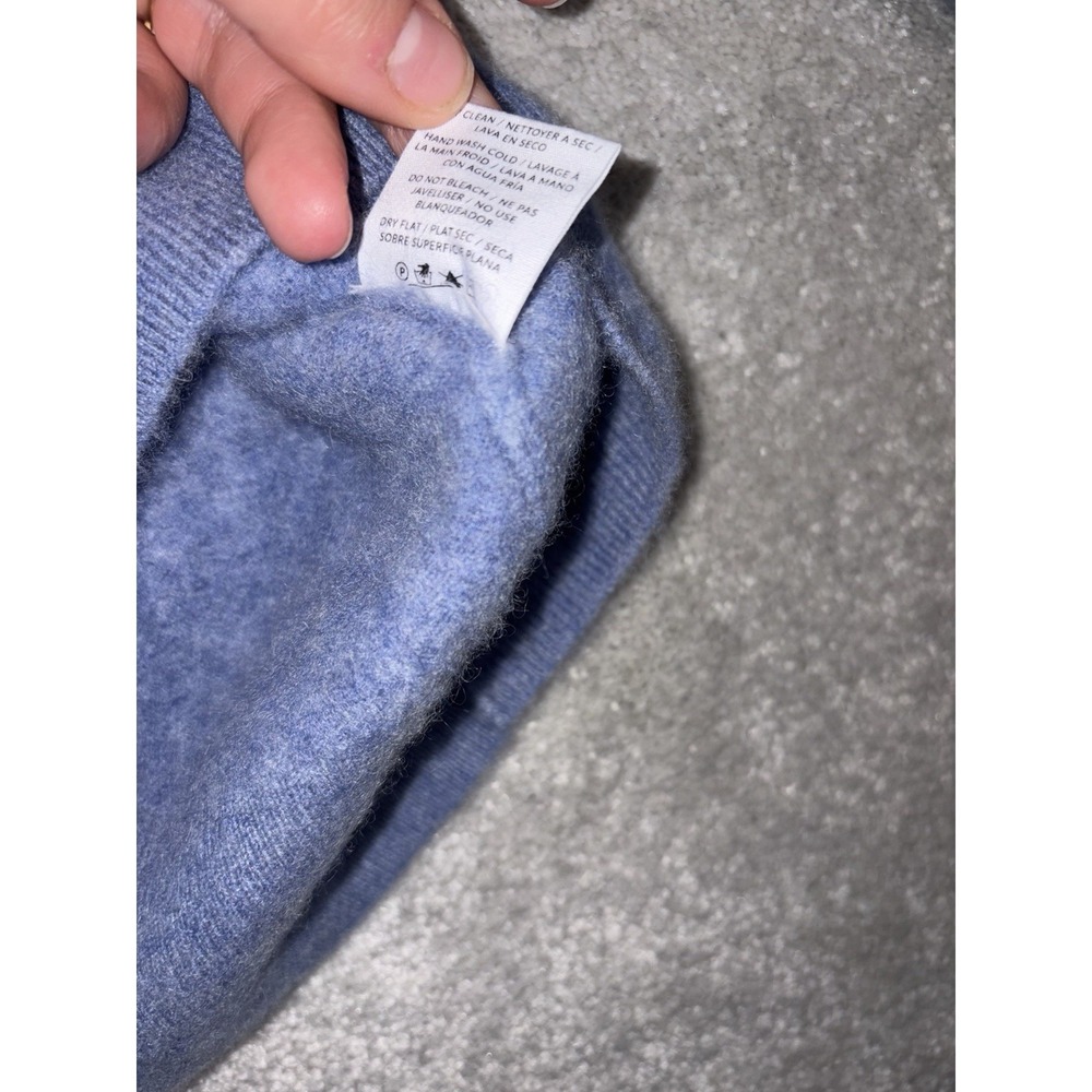 naadam cashmere sweater women blue medium (fits mire like a small) - Picture 5 of 11